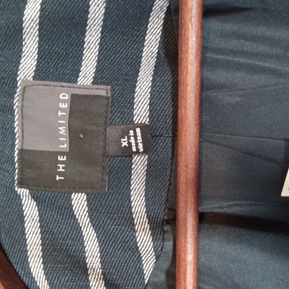 The Limited Womens Blazer Striped Short Zip Front Office Career Size XL - Picture 4 of 15